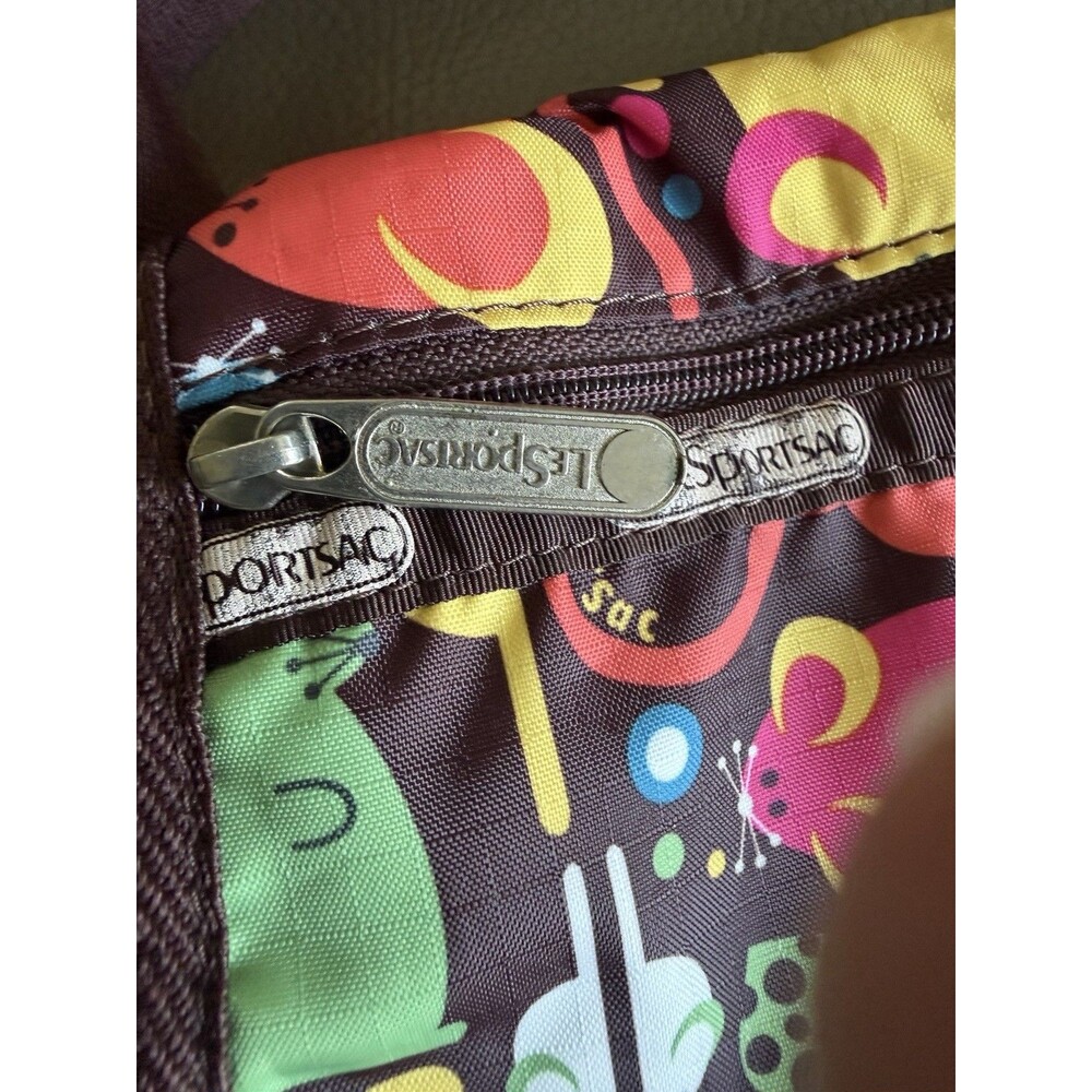 LeSportsac Crossbody & Shoulder Bag Multicolor Mouse Rat Print Zipper Pockets - Picture 6 of 16